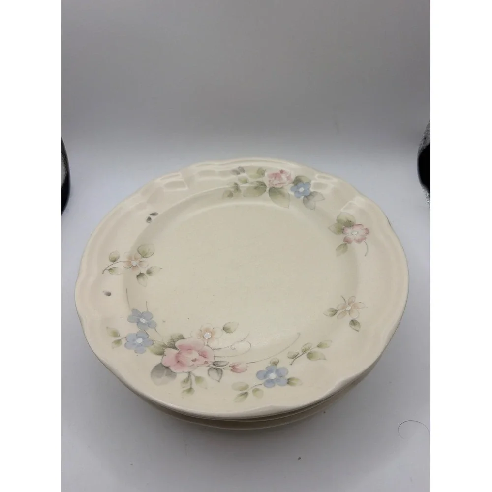 Set of 3 Vintage Pfaltzgraff Tea Rose 7 3/8